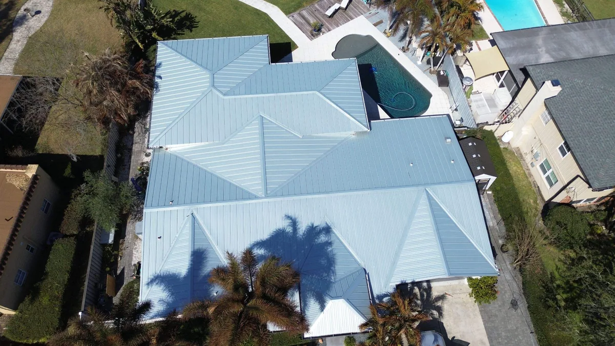 Gold Key Roofing metal roof project in Belle Isle, Florida