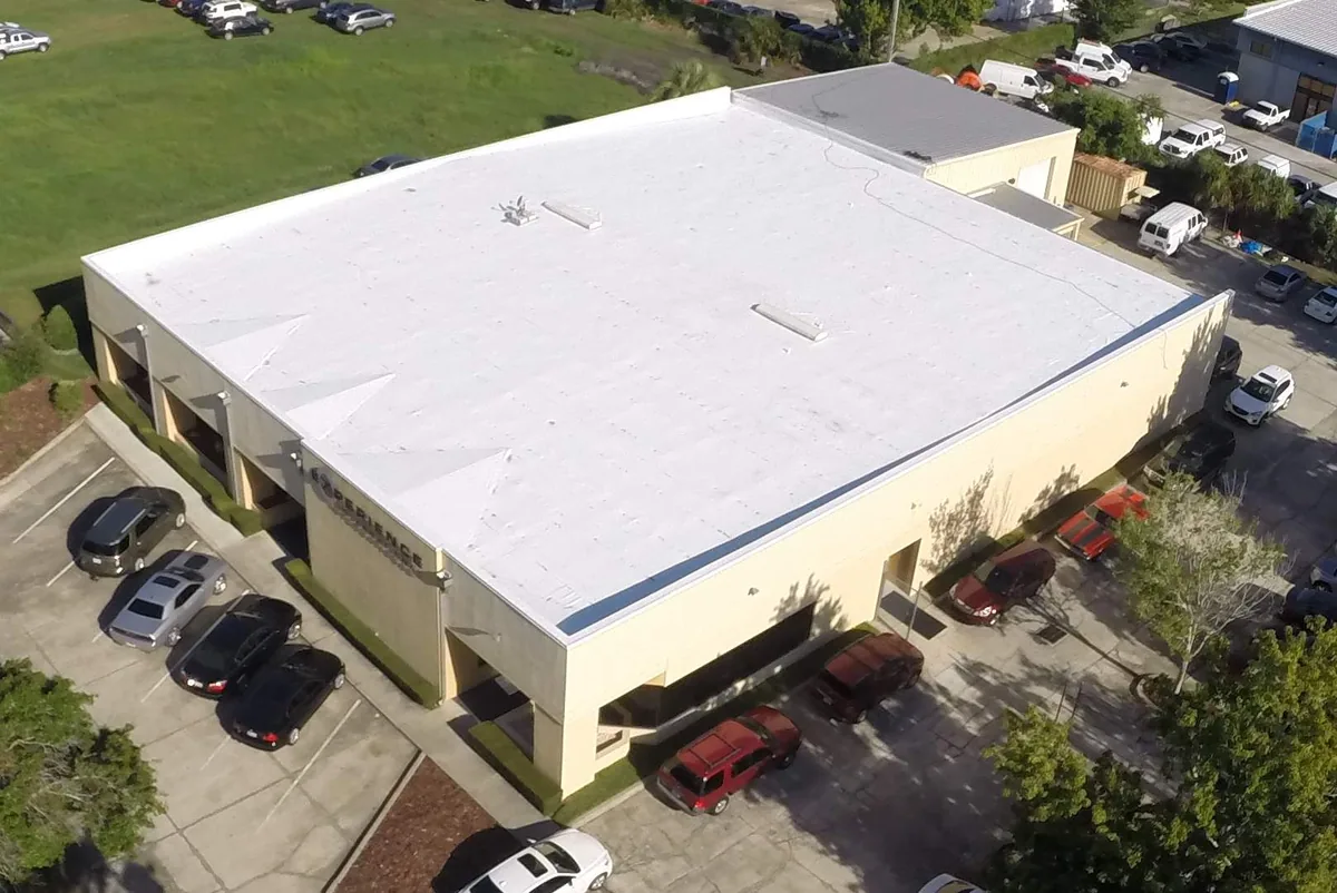 Gold Key Roofing flat roof project from the company's project gallery